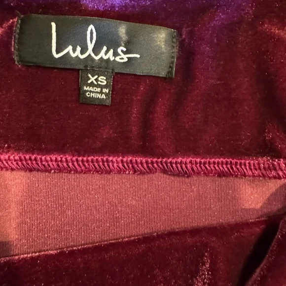 Lulus Elegant Velvet Long Sleeve Dress in Rich Mauve Purple Sz XS - Picture 9 of 16